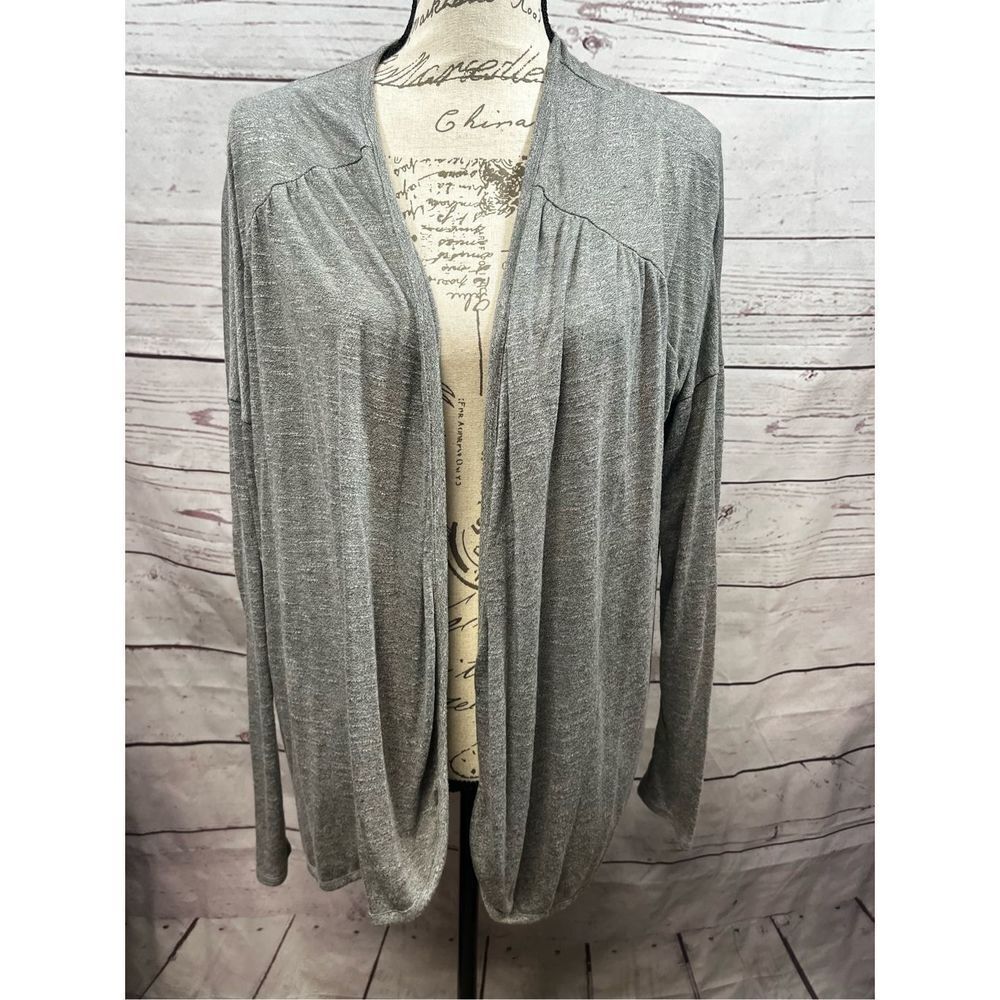 Zella medium gray cardigan with‎ keyhole in back - 2222